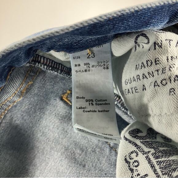 NWT MOUSSY Hiltonia Skinny Jeans Step Hem Raw Two Tone Color 23 - Picture 6 of 7